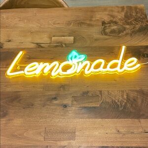 Vibrant Lemonade Neon Wall Art - led sign